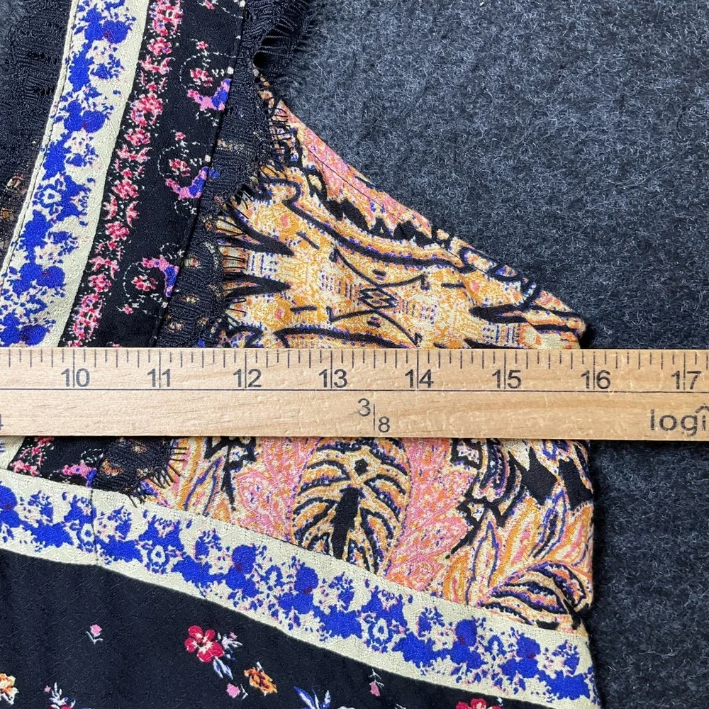 Free People Slip Dress Women XS East Willow Mini Black Floral Lace Boho Festival